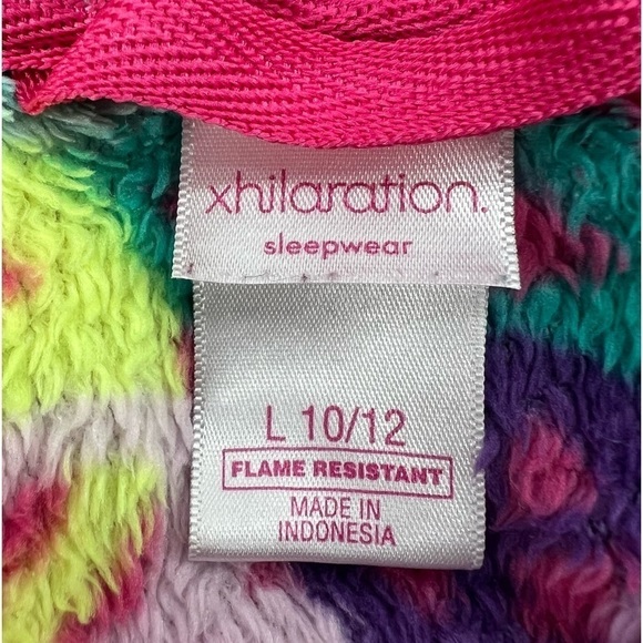 xhilaration Pink Purple Peace Robe Size Large (10/12) Girl’s - Picture 2 of 5